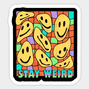 Stay Weird Psychedelic Design Sticker